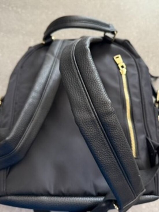 Tommy Bahama Black Nylon & Faux Leather Backpack – Everyday Travel Bag main image 11